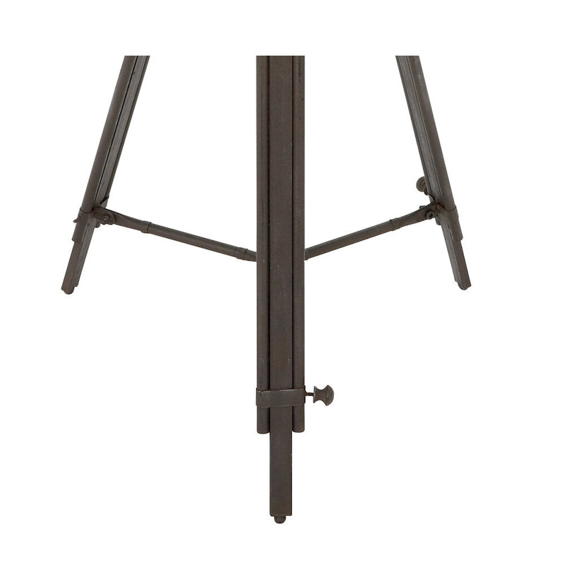 Ronde industriële metalen salontafel met klok