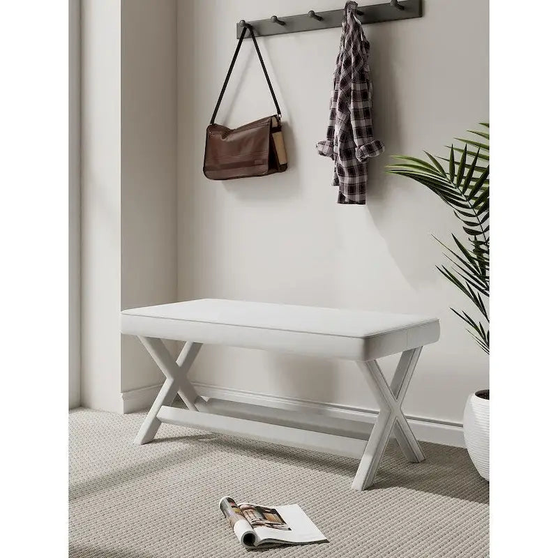 Banc ottoman en velours multicolore moderne du milieu du siècle pour 1 personne