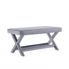 Banc ottoman en velours multicolore moderne du milieu du siècle pour 1 personne