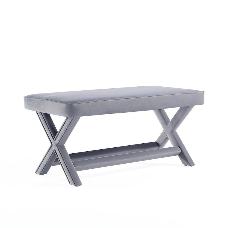 Banc ottoman en velours multicolore moderne du milieu du siècle pour 1 personne