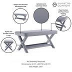 Banc ottoman en velours multicolore moderne du milieu du siècle pour 1 personne