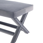 Banc ottoman en velours multicolore moderne du milieu du siècle pour 1 personne