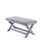 Banc ottoman en velours multicolore moderne du milieu du siècle pour 1 personne