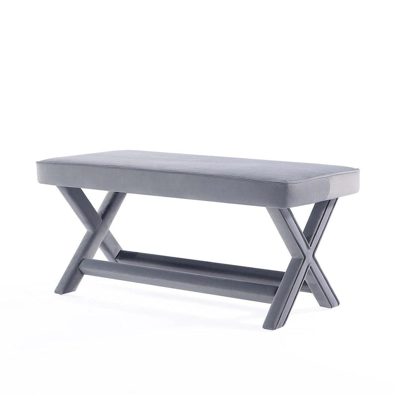 Banc ottoman en velours multicolore moderne du milieu du siècle pour 1 personne