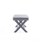 Banc ottoman en velours multicolore moderne du milieu du siècle pour 1 personne