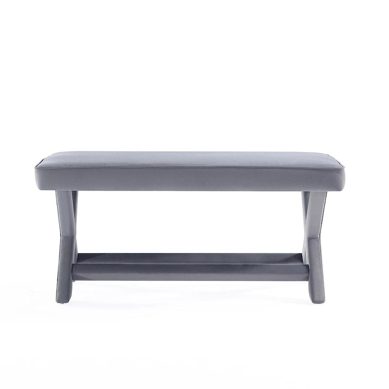 Banc ottoman en velours multicolore moderne du milieu du siècle pour 1 personne