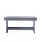 Banc ottoman en velours multicolore moderne du milieu du siècle pour 1 personne