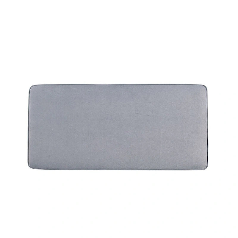 Banc ottoman en velours multicolore moderne du milieu du siècle pour 1 personne