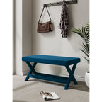 Banc ottoman en velours multicolore moderne du milieu du siècle pour 1 personne