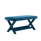 Banc ottoman en velours multicolore moderne du milieu du siècle pour 1 personne