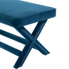 Banc ottoman en velours multicolore moderne du milieu du siècle pour 1 personne
