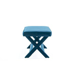 Banc ottoman en velours multicolore moderne du milieu du siècle pour 1 personne
