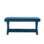 Banc ottoman en velours multicolore moderne du milieu du siècle pour 1 personne