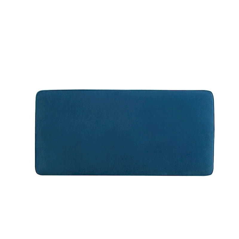 Banc ottoman en velours multicolore moderne du milieu du siècle pour 1 personne
