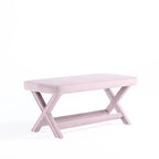 Banc ottoman en velours multicolore moderne du milieu du siècle pour 1 personne