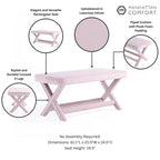 Banc ottoman en velours multicolore moderne du milieu du siècle pour 1 personne