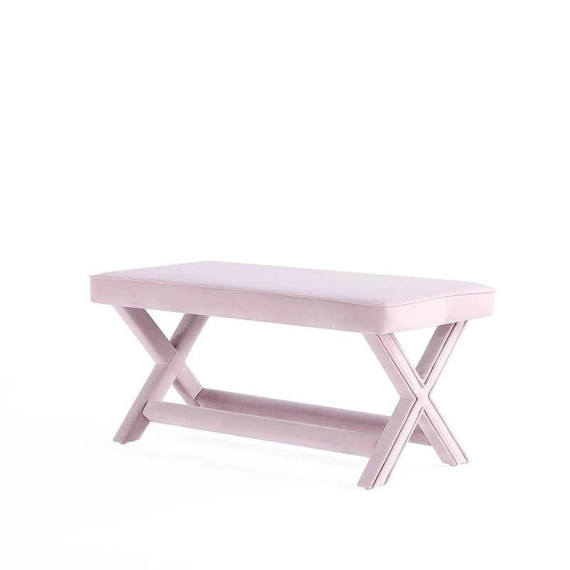 Banc ottoman en velours multicolore moderne du milieu du siècle pour 1 personne