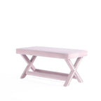 Banc ottoman en velours multicolore moderne du milieu du siècle pour 1 personne