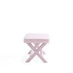 Banc ottoman en velours multicolore moderne du milieu du siècle pour 1 personne