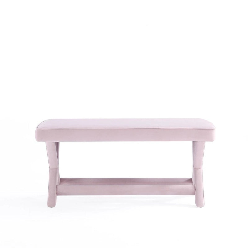 Banc ottoman en velours multicolore moderne du milieu du siècle pour 1 personne