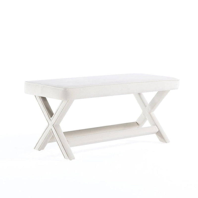 Banc ottoman en velours multicolore moderne du milieu du siècle pour 1 personne