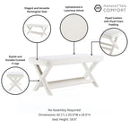 Banc ottoman en velours multicolore moderne du milieu du siècle pour 1 personne