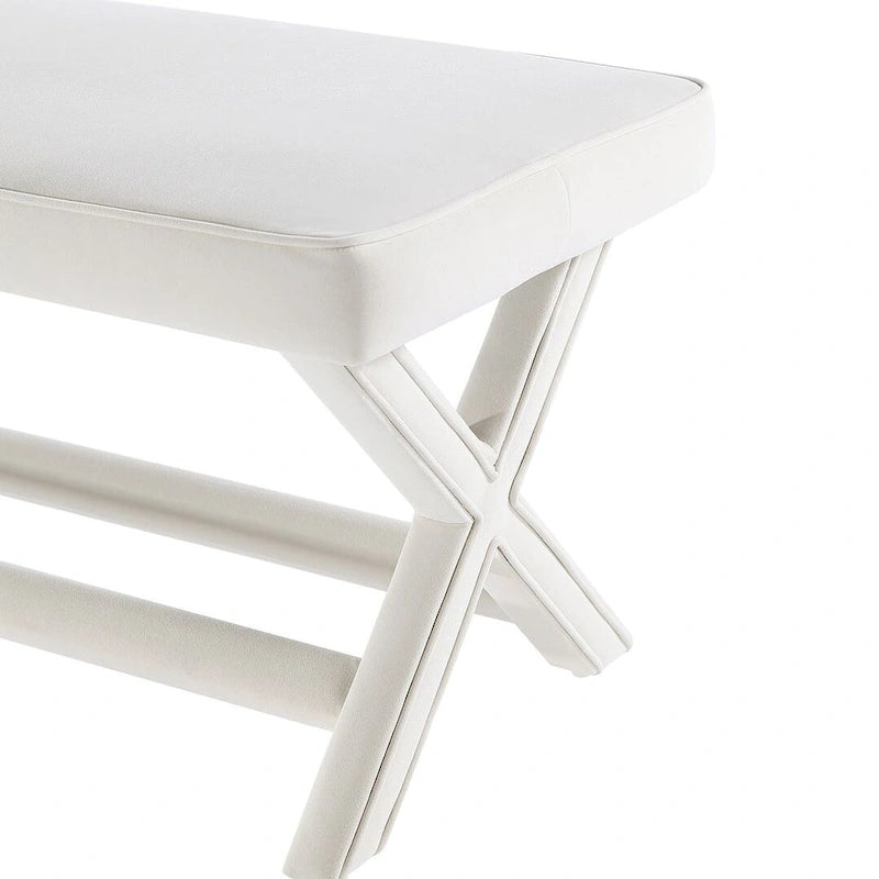 Banc ottoman en velours multicolore moderne du milieu du siècle pour 1 personne