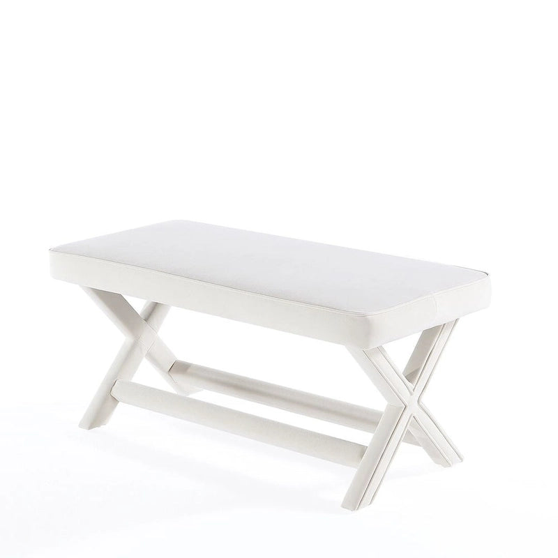 Banc ottoman en velours multicolore moderne du milieu du siècle pour 1 personne