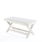 Banc ottoman en velours multicolore moderne du milieu du siècle pour 1 personne