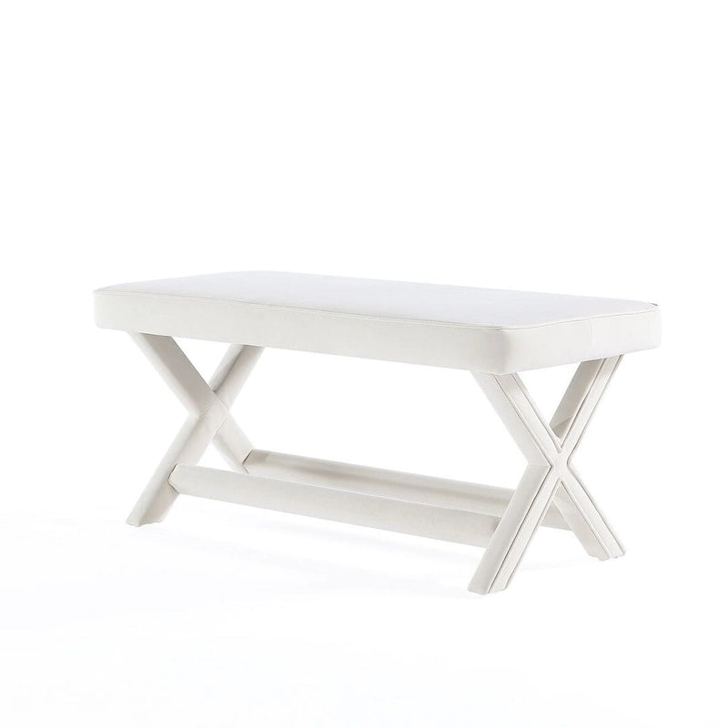 Banc ottoman en velours multicolore moderne du milieu du siècle pour 1 personne