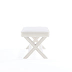 Banc ottoman en velours multicolore moderne du milieu du siècle pour 1 personne