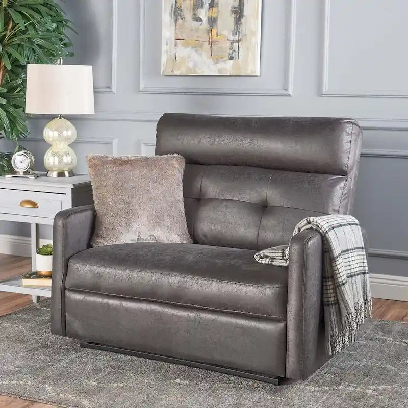 Meuble TV cheminée électrique pour téléviseurs jusqu'à 55 po chêne français gris/blanc/americano