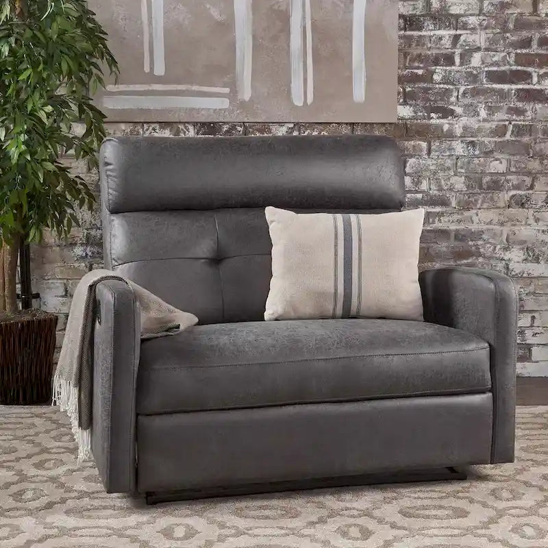 Meuble TV cheminée électrique pour téléviseurs jusqu'à 55 po chêne français gris/blanc/americano