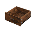 Commode en bois à 7 tiroirs – Marron / Gris, MDF et cadre en acier, 1 à 2 utilisateurs