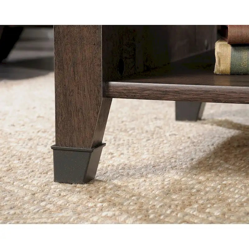 Table basse relevable – Chêne café / Chêne linteau / Cerisier Washington, Bois avec rangement caché, 1-2 utilisateurs