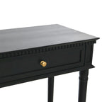 Console avec 2 tiroirs et étagère en cannage – Noyer / Noir / Blanc, Bois massif traditionnel, Utilisateur unique