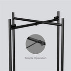 Table d'appoint métallique à 2 niveaux – Noir / Blanc / Jaune / Bleu or, Pliable, Utilisateur unique
