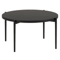 Table basse ronde – Bronze noirci, structure en acier moderne et pieds fuselés, utilisateur unique