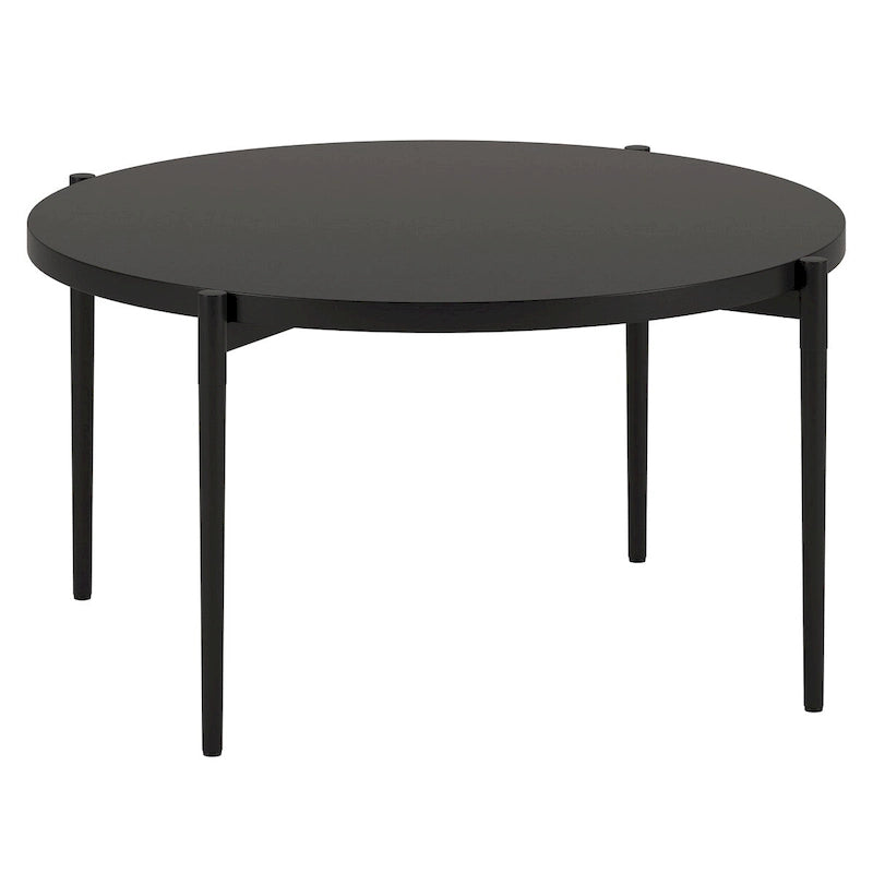 Table basse ronde – Bronze noirci, structure en acier moderne et pieds fuselés, utilisateur unique
