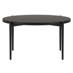 Table basse ronde – Bronze noirci, structure en acier moderne et pieds fuselés, utilisateur unique