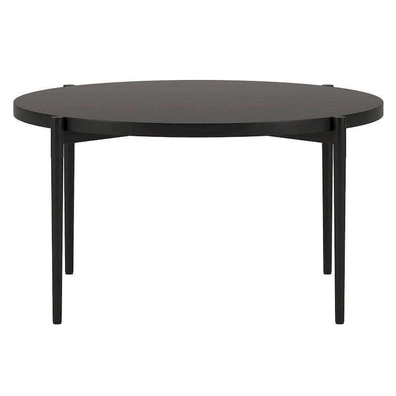 Table basse ronde – Bronze noirci, structure en acier moderne et pieds fuselés, utilisateur unique