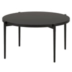Table basse ronde – Bronze noirci, structure en acier moderne et pieds fuselés, utilisateur unique