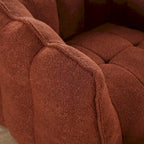 Fauteuil Poire en Tissu Bouclé avec Repose-pieds – Kaki Jaune / Café / Rouge Marron / Gris / Vert Olive, pour 1 à 2 Personnes