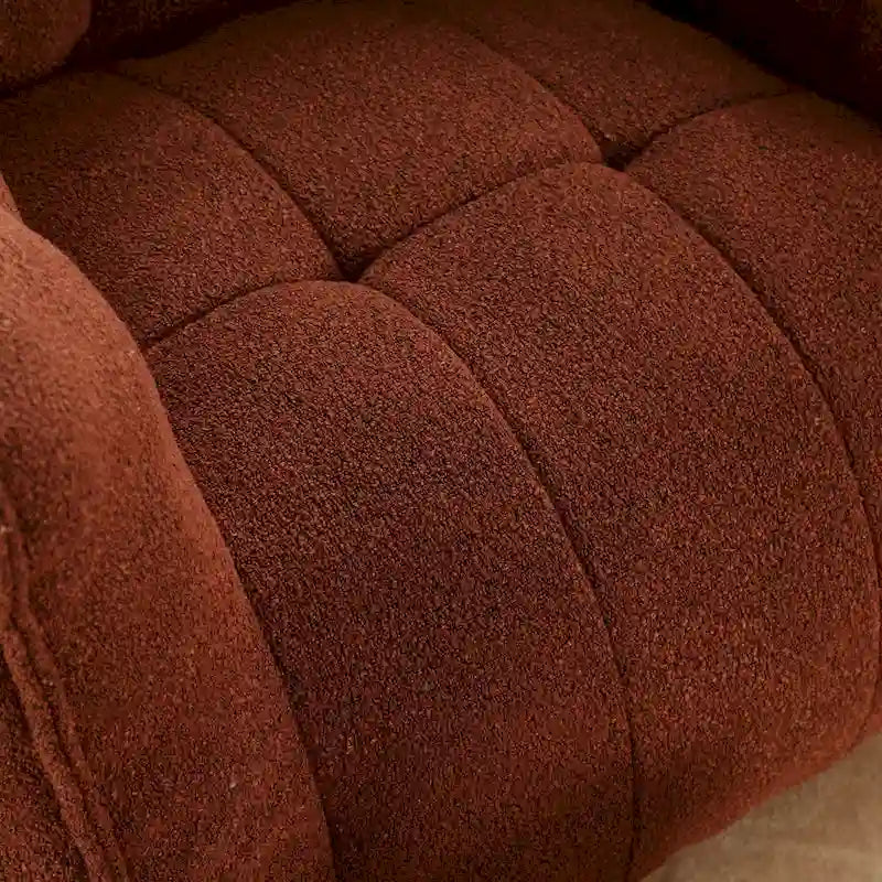 Fauteuil Poire en Tissu Bouclé avec Repose-pieds – Kaki Jaune / Café / Rouge Marron / Gris / Vert Olive, pour 1 à 2 Personnes