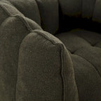 Fauteuil Poire en Tissu Bouclé avec Repose-pieds – Kaki Jaune / Café / Rouge Marron / Gris / Vert Olive, pour 1 à 2 Personnes