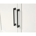 Meuble de rangement à 2 portes en bois blanc avec 4 étagères fixes pour 1