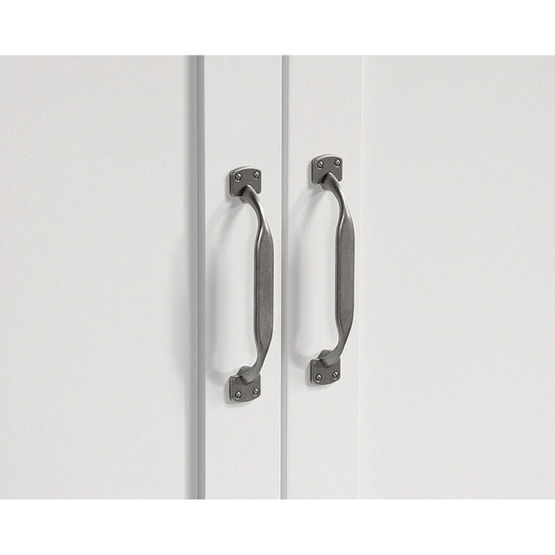 Armoire de rangement avec tringle et tiroirs en chêne blanc / chêne des Highlands / sycomore argenté pour 1 personne