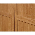 Armoire de rangement avec tringle et tiroirs en chêne blanc / chêne des Highlands / sycomore argenté pour 1 personne