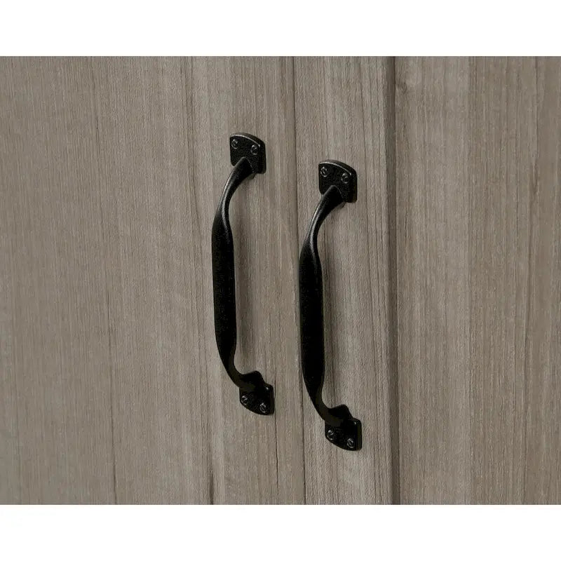 Armoire de rangement avec tringle et tiroirs en chêne blanc / chêne des Highlands / sycomore argenté pour 1 personne
