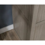 Armoire de rangement avec tringle et tiroirs en chêne blanc / chêne des Highlands / sycomore argenté pour 1 personne